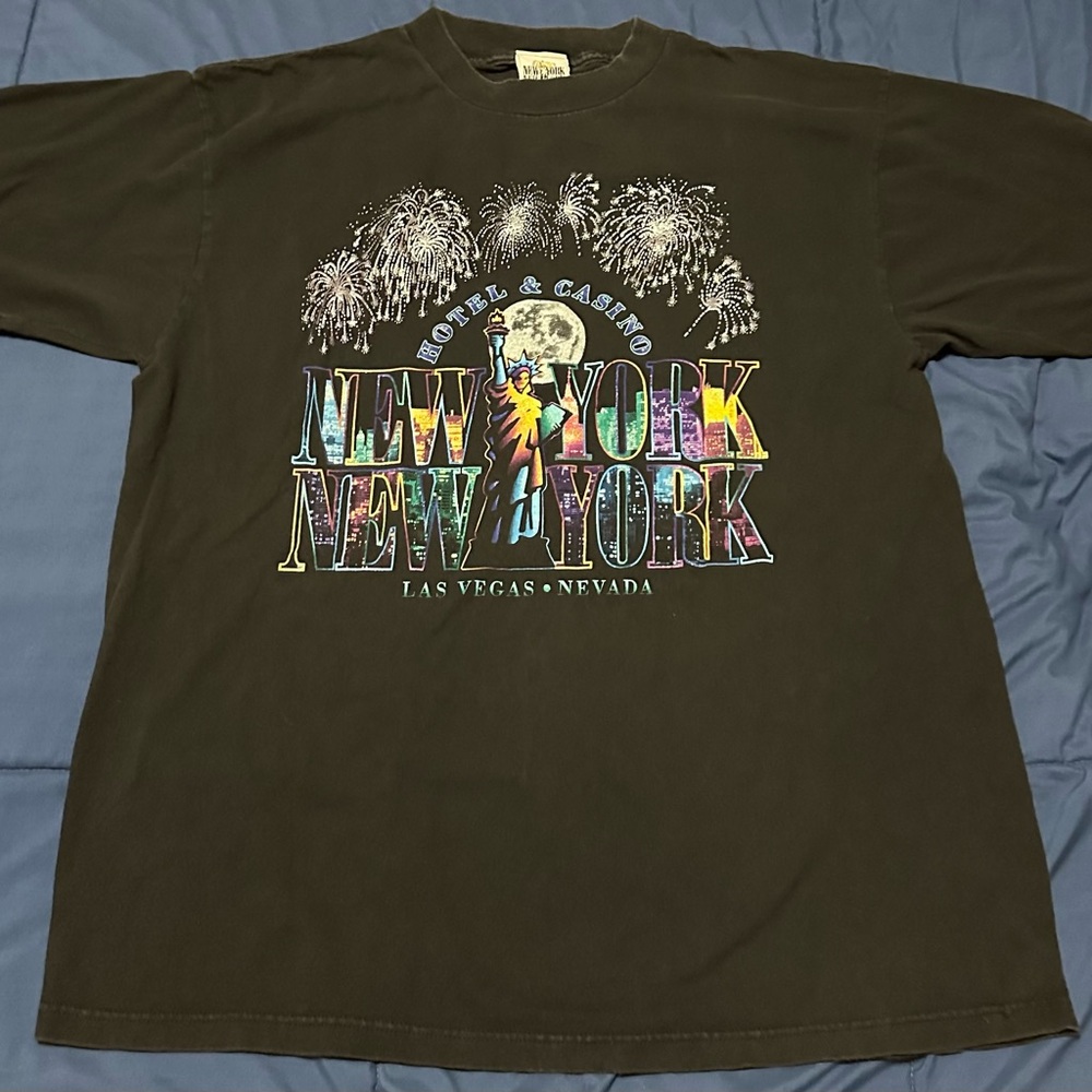 New York New York Hotel & Casino Las Vegas NV Destination Black T Shirt Sz XL